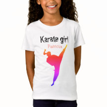 Chica de Karate Nombre Personalizado