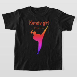 Camiseta Chica de Karate Nombre Personalizado