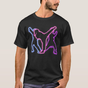 Camiseta Chica de Karate Siluetas de Artes Marciales Mujere