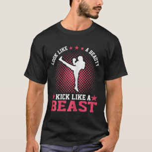 Camiseta Chica de kickboxing - Parezco una belleza patear c