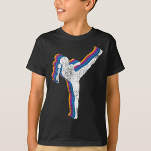 Camiseta Chica de kickboxing regalo vintage de kickboxer