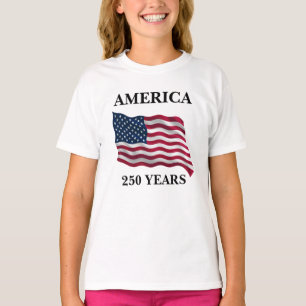 Camiseta Chica de la bandera de América 250 años