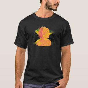 Camiseta Chica de la bandera jamaicana Mujer negra jamaican