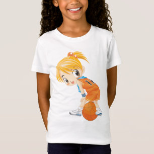 Camiseta chica de la bola de la cesta