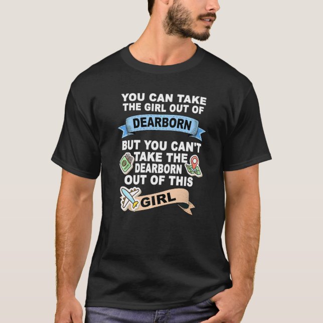 Camiseta Chica de la ciudad de Dearborn   (Anverso)