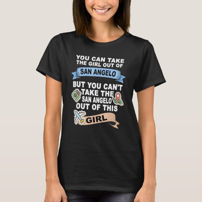 Camiseta Chica de la ciudad de San Angelo (Anverso)
