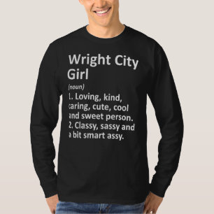 Camiseta Chica de la ciudad de Wright Mo Misuri Funny City 