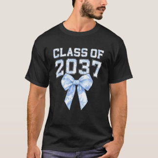 Camiseta Chica de la Clase de 2037 Azul Toile Floral Coquet