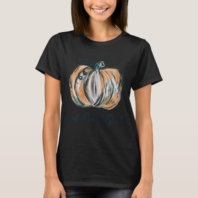 Camiseta Chica de la Costa Este Acuarela Calabaza Caída Tha (Anverso)