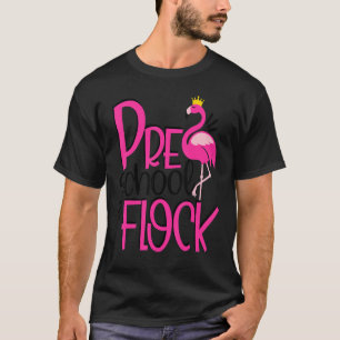Camiseta Chica de la Escuadrón de Flamingo Rosado de Reloj