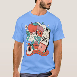 Camiseta Chica de la estética japonesa de los 90s con leche