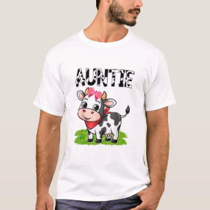 Camiseta Chica de la familia Cow Auntie Cumpleaños