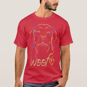 Camiseta chica de la familia de perros de woof