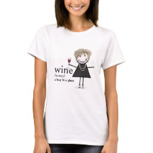 Chica de la figura de palo con vino rojo