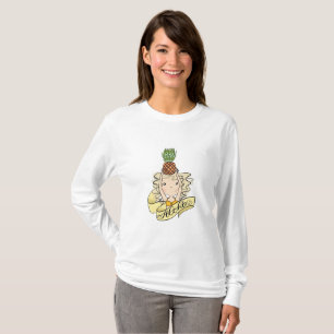 Camiseta Chica de la hawaiana con la piña