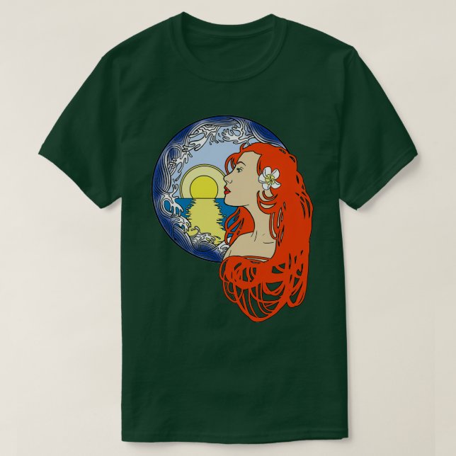Camiseta Chica de la isla de Nouveau (Diseño del anverso)