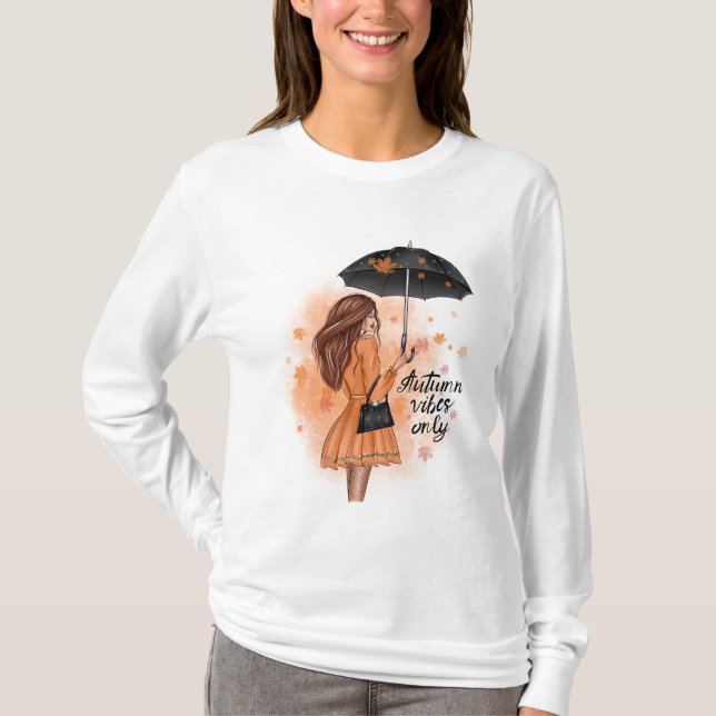 Camiseta Chica de la moda de otoño sólo para los vibradores (Anverso)