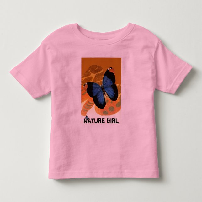 Camiseta Chica de la naturaleza de la mariposa . n (Anverso)