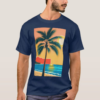 Camiseta Chica de la palma y la playa de Hanaa