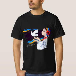 Camiseta chica de la paloma de la paz apoya posición de Ucr