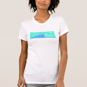 Camiseta chica de la persona que practica surf