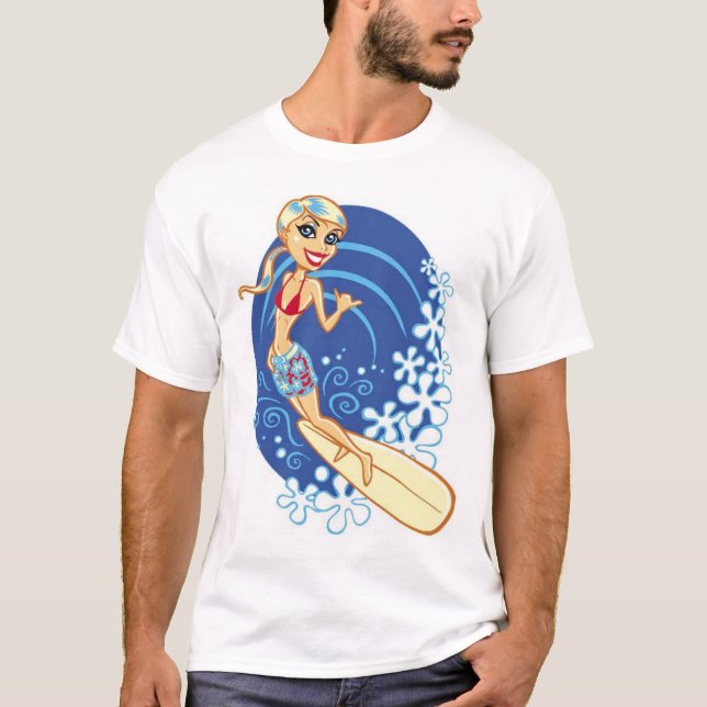 Camiseta Chica de la persona que practica surf de (Anverso)