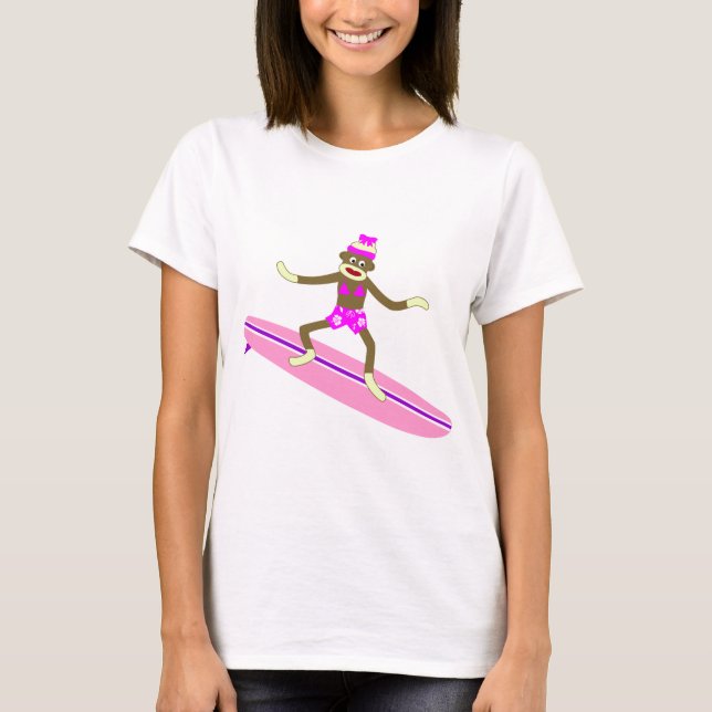 Camiseta Chica de la persona que practica surf del mono del (Anverso)