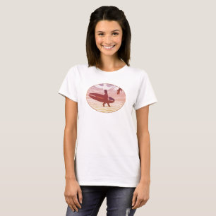 Camiseta Chica de la persona que practica surf (puesta del