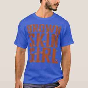 Camiseta Chica de la piel marrón Melanin negro Reina de la 