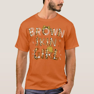 Camiseta Chica de la piel marrón Melanin negro Reina de la