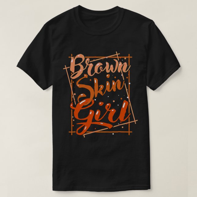 Camiseta Chica de la piel marrón Melanin negro Reina de la  (Diseño del anverso)