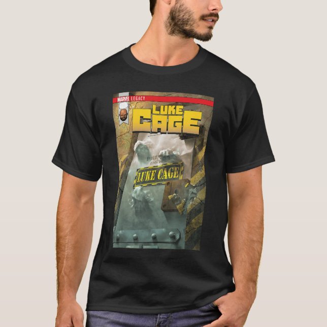 Camiseta Chica de la portada del cómic de Marvel Luke Cage  (Anverso)