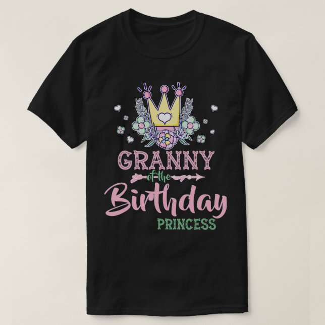 Camiseta Chica De La Princesa De Cumpleaños Fiesta (Diseño del anverso)