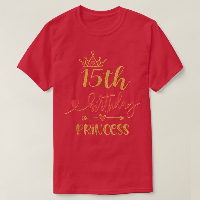 Camiseta chica de la Princesa de Cumpleaños Fiesta Ide de 1 (Diseño del anverso)