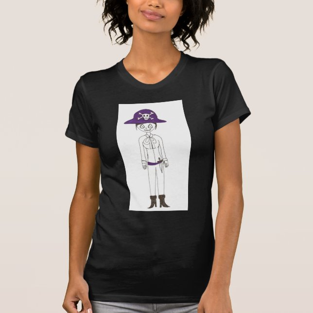 Camiseta Chica de la puntada del pirata (Anverso)