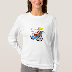 Camiseta Chica de la silla de ruedas en talones