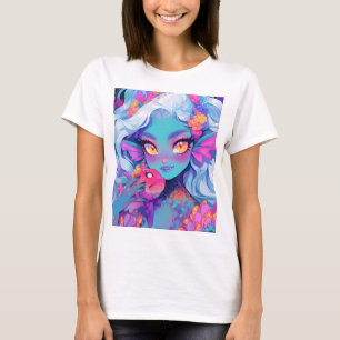 Camiseta Chica de la sirena con marea y Mascota