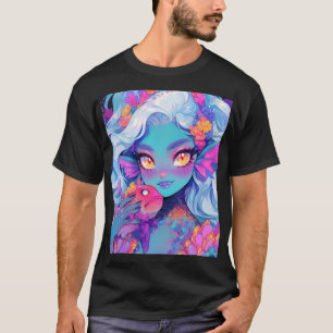 Camiseta Chica de la sirena con marea y Mascota