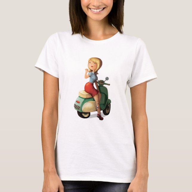 Camiseta Chica de la vespa (Anverso)