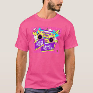Camiseta Chica de la vieja escuela retro Hip Hop Fly 90s B