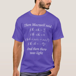 Camiseta chica de las ecuaciones de mawell familia vintage