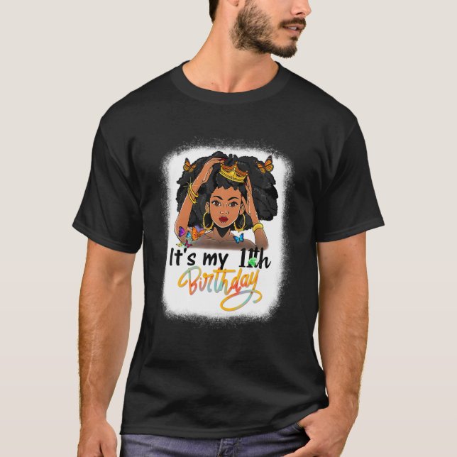 Camiseta chica de las mujeres de Melanin negro de 11 años e (Anverso)