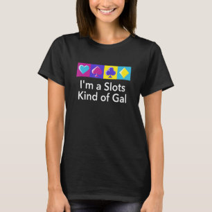Camiseta Chica de las Tragamonedas Tipo de Casino Jugadora