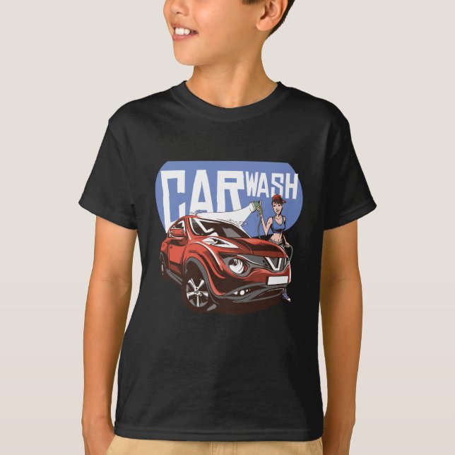 Camiseta Chica de lavado de coches (Anverso)
