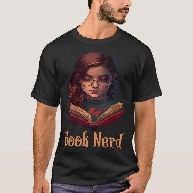 Camiseta Chica de lectura de libro Nerd Cute Perfecto para  (Anverso)