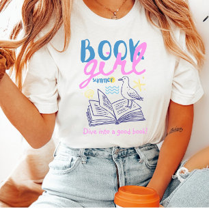 Camiseta Chica de Libros Verano Linda Gaviota Personalizado