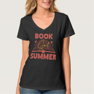 Camiseta Chica de libros verano, Verano literario