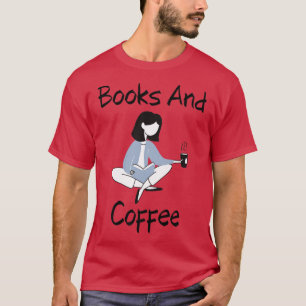 Camiseta Chica de Libros y Café