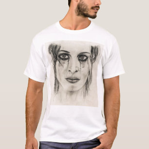 Camiseta Chica de llanto - Dibujo en lápiz
