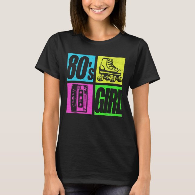 Camiseta chica de los 80's Fashion 80 Theme Party Ochenta (Anverso)